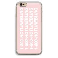 Hotline bling pink: iPhone 6 Plus / 6S Plus Transparant Hoesje