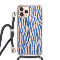 Blauwe nerven: iPhone 11 Pro Max Transparant Hoesje met koord