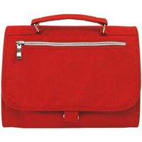 Luxe toilettas/make-up tas rood 25 cm voor dames