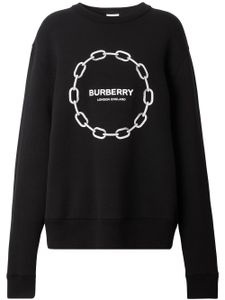 Burberry sweat en laine mélangée à imprimé graphique - Noir