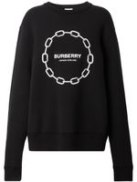 Burberry sweat en laine mélangée à imprimé graphique - Noir - thumbnail