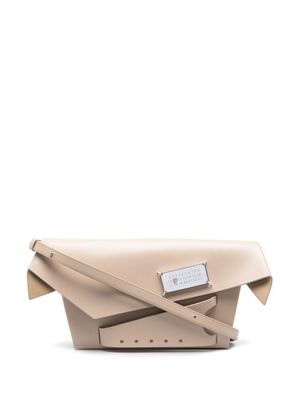 Maison Margiela pochette Snatched en cuir - Tons neutres