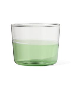 HEMA Waterglas 240ml Tafelgenoten Glas Met Groen (lichtgroen)