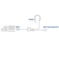 ACT AC7005 USB-C naar 3,5mm jack audio adapter en PD pass through - thumbnail