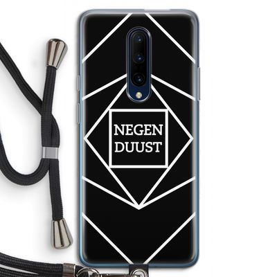 Negenduust geometrisch: OnePlus 7 Pro Transparant Hoesje met koord