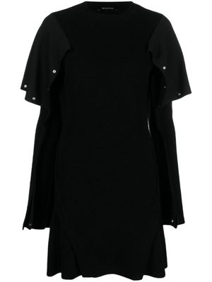 Kiko Kostadinov robe courte Horsebow à design superposé - Noir