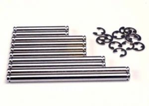 Suspension pin set, hard chrome (w/ e-clips)