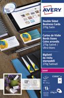 Visitekaart avery c32026 2-zijdig 85x54 100st