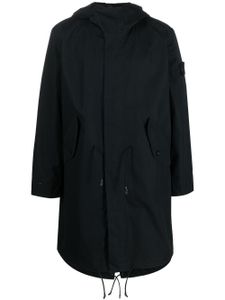 Stone Island manteau à patch Compass - Noir