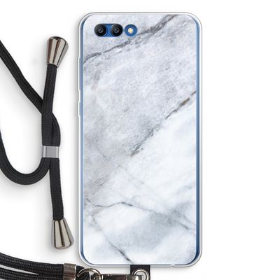 Witte marmer: Honor 10 Transparant Hoesje met koord