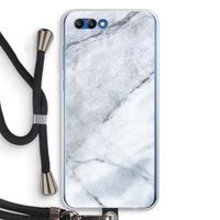 Witte marmer: Honor 10 Transparant Hoesje met koord