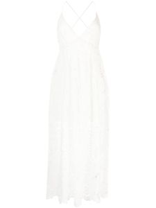 ZIMMERMANN robe-nuisette à broderies - Blanc