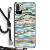 Watercolor Agate: Xiaomi Redmi Note 10 5G Transparant Hoesje met koord