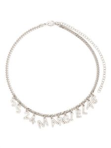 MM6 Maison Margiela collier en chaîne à breloque logo - Argent