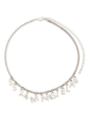 MM6 Maison Margiela collier en chaîne à breloque logo - Argent