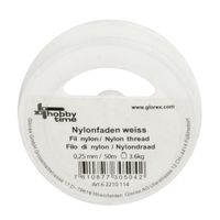 Nylon hobby draad wit 0.25 mm x 50 meter   -