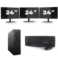 Lenovo S510 SFF - Intel Core i5-6e Generatie - 8GB RAM - 256GB SSD - Windows 11 + 3x 24 inch Monitor