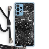 Zwart marmer: Samsung Galaxy A52 Transparant Hoesje met koord