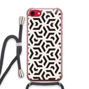 Crazy pattern: iPhone SE 2020 Transparant Hoesje met koord
