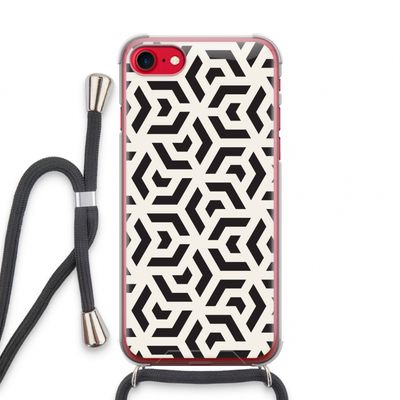 Crazy pattern: iPhone SE 2020 Transparant Hoesje met koord