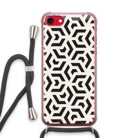 Crazy pattern: iPhone SE 2020 Transparant Hoesje met koord