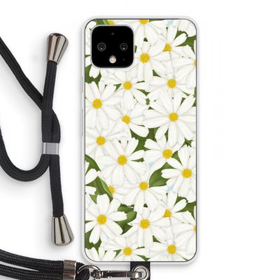 Summer Daisies: Pixel 4 Transparant Hoesje met koord