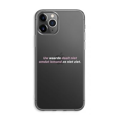 uw waarde daalt niet: iPhone 11 Pro Max Transparant Hoesje