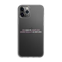 uw waarde daalt niet: iPhone 11 Pro Max Transparant Hoesje