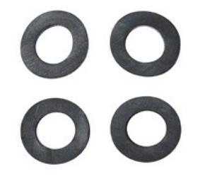 Kirchhoff Flexibele slangpakking, rubber, 9 x 14 x 1,5 mm, voor 3/8" (4x) - 98696870