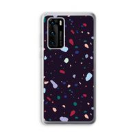 Dark Rounded Terrazzo: Huawei P40 Transparant Hoesje Dark Rounded Terrazzo: Huawei P40 Transparant Hoesje