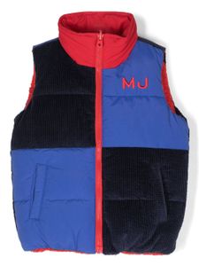 Marc Jacobs Kids gilet colour block à design matelassé - Bleu