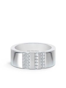 DE BEERS bague en or blanc 18ct ertie de diamants