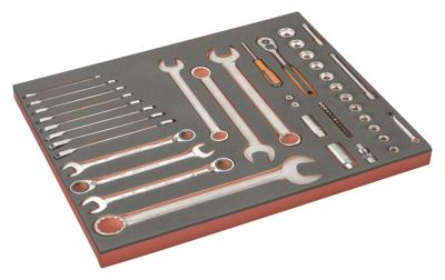 Bahco Foaminlay Fit&Go 3/3 met doppen en toebehoren 1/4" en 1/2" | sleutels en tangen - 50-delig - FF1A164