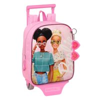 Schoolrugzak met Wielen Barbie Girl Roze 22 x 27 x 10 cm - thumbnail