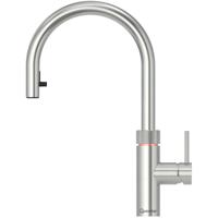 Quooker Flex Round Keukenkraan - Kokend - Warm & Koud Water - Uittrekbare Slang - Kindveilige Dubbeldruk - RVS