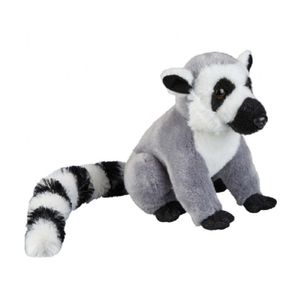 Grijs maki aapje knuffel 18 cm knuffeldieren   -