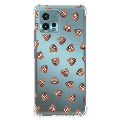 Doorzichtige Silicone Hoesje voor otorola Moto G72 Poep Emojis