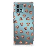 Doorzichtige Silicone Hoesje voor otorola Moto G72 Poep Emojis