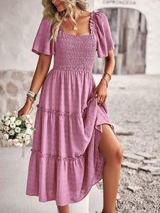 Casual Plain Dress With No
