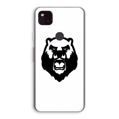 Angry Bear (white): Google Pixel 4a 5G Transparant Hoesje