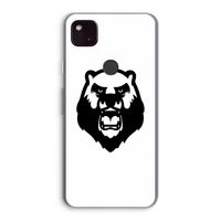 Angry Bear (white): Google Pixel 4a 5G Transparant Hoesje