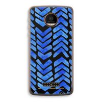 Blauwe pijlen: Motorola Moto Z Force Transparant Hoesje