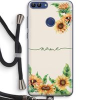 Zonnebloemen: Huawei P Smart (2018) Transparant Hoesje met koord