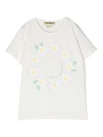 Stella McCartney Kids t-shirt fleuri à logo - Blanc - thumbnail