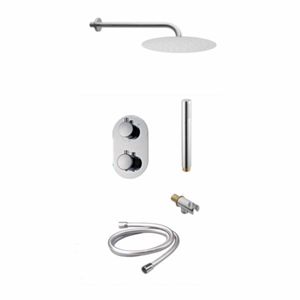 Aqua Royal Inbouw Doucheset Naxo Type 3 Douchekop 20 En 30 cm Rond - Set + 20 cm Douchekop