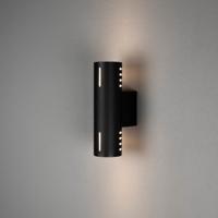 KonstSmide Design wandlampCuneo zwart met wit glas - 7365-752