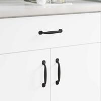 Meubelhandgreep 2 pcs Zwart 130 x 19,4 x 22,3 mm Aluminium