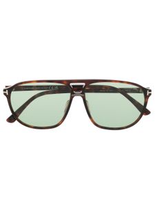 TOM FORD Eyewear lunettes de soleil à monture carrée - Marron