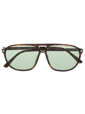 TOM FORD Eyewear lunettes de soleil à monture carrée - Marron
