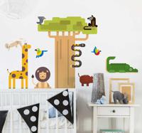 Jungle dieren sticker kinderkamer